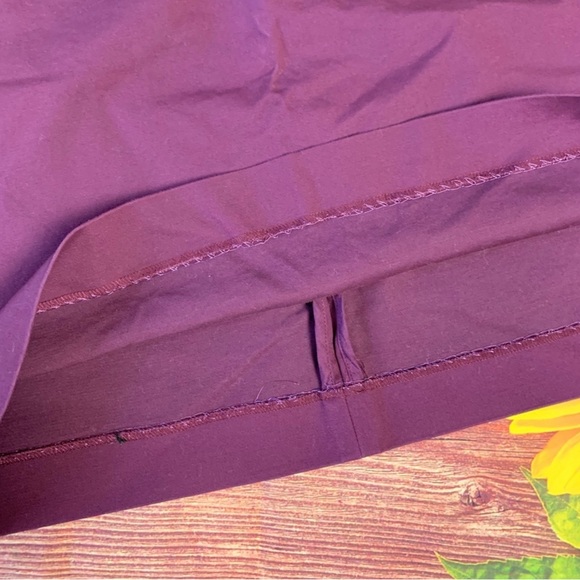 NWOT 😈 Kate Spade Saturday Sz 0/XS Plum Stretch Twill High Waisted Mini Skirt - Picture 4 of 5
